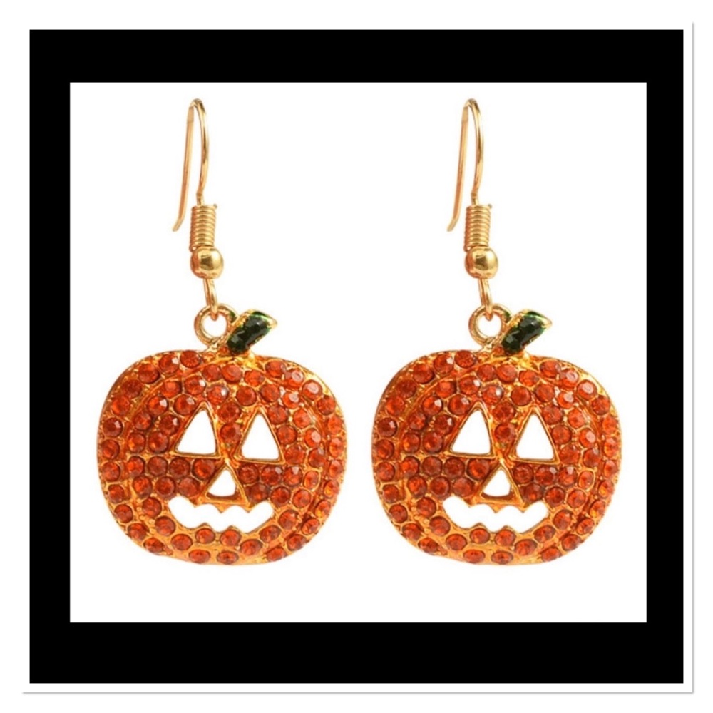 Crystal Pumpkin Earrings